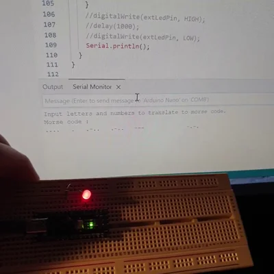 ASCII to morse code translator with Arduino